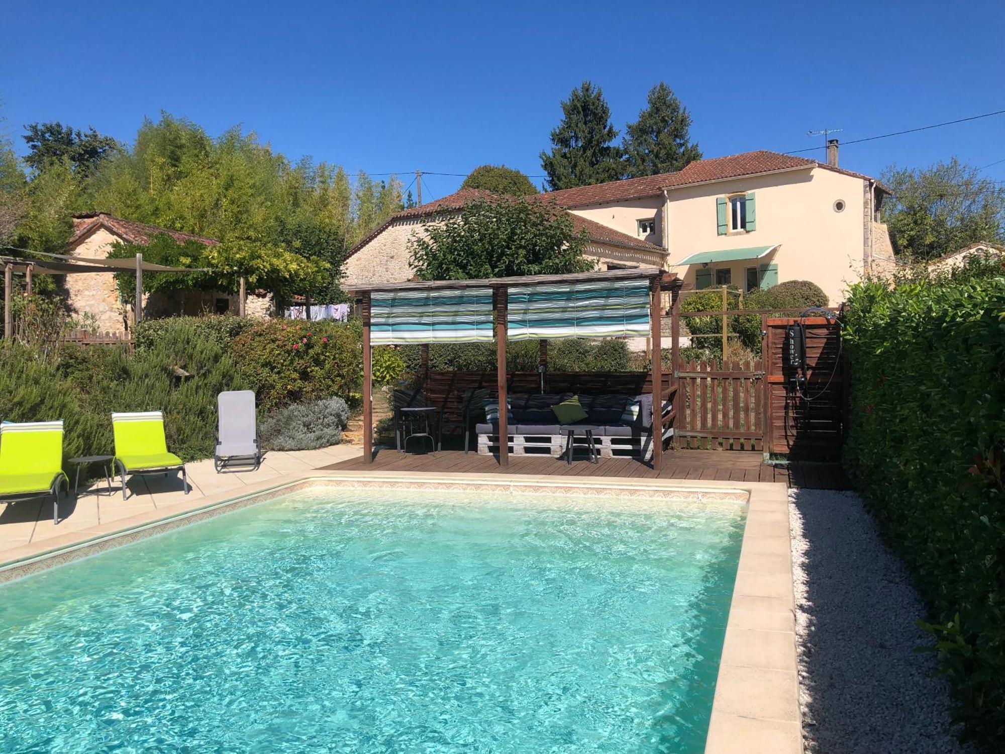 Gite La Terrasse - Private Pool Soturac Exterior foto